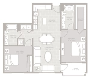 Cape Floor Plan at Berkshire Lauderdale by the Sea, Ft. Lauderdale, FL