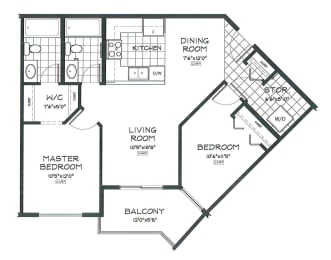 2 bed, 2 bath, spacious, modern units with balcony views at Beacon Heights Apartments in Calgary, AB