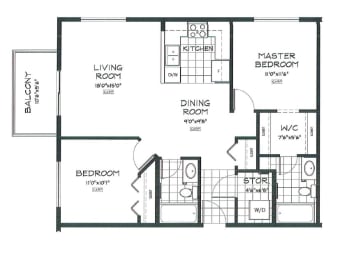 2 bed, 2 bath, luxury, upscale, apartments with balconies at Beacon Heights Apartments in Calgary, AB