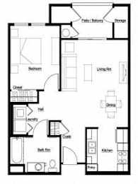  Floor Plan 1 Bedroom, 1 Bath