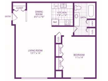  Floor Plan One Bedroom