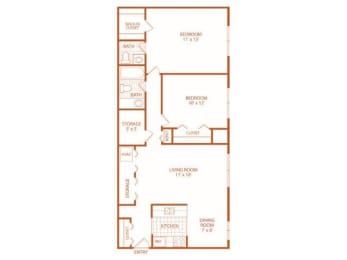  Floor Plan Two Bedroom