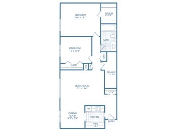  Floor Plan Two Bedroom