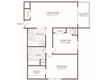  Floor Plan Two Bedroom