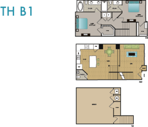 2 Bed | 2.5 Bath | Townhome | Lakewood Flats Apartments