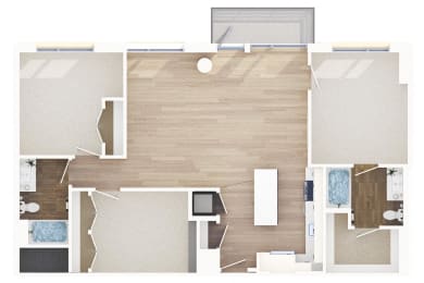 The Pearl - Poppy Floor Plan  at The Pearl Apartment Community in Silver Spring,