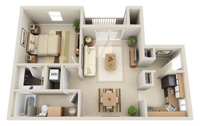 1 bedroom apartment floor plan