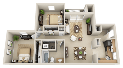 2 bedroom apartment floor plan