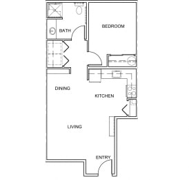  Floor Plan 1 Bedroom