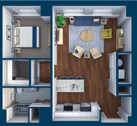 Suite Style 07 Floor Plan  at Residences at Leader, Ohio