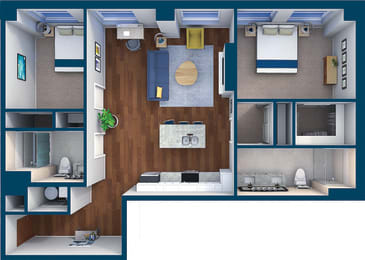 Suite Style P04 Floor Plan  at Residences at Leader, Ohio