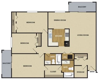  Floor Plan Cottonwood - 3A
