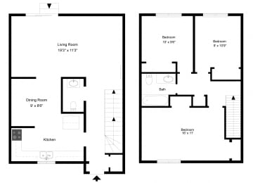 Three Bedroom - Phase I at Collett Woods Townhouses, New York