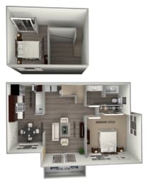 1 bedroom 1 bathroom A at Commons at Redwood Creek Apartments, Oregon