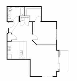  Floor Plan 1 Bedroom