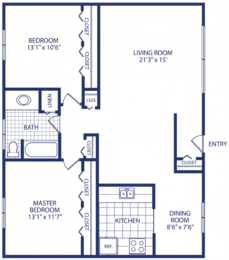  Floor Plan Two Bedroom