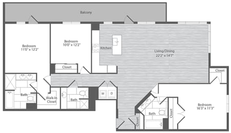 Merrifield 3 bedroom apartments VA