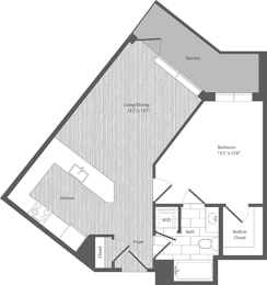 1 bedroom apartments with balcony in Merrifield VA