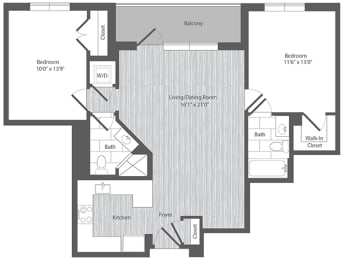 2 bedroom apartments with balcony in Merrifield VA