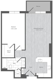 one bedroom  with balcony in Merrifield VA