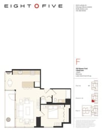A3 Floor Plan at Eight O Five, Chicago, IL, 60610