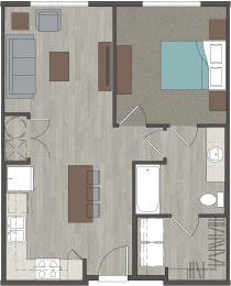 Lofts at LaVilla 1 Bedroom, 1 Bathroom