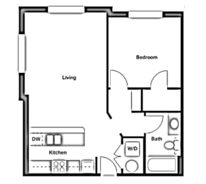 A1-C Floor Plan at The Liberty Lofts, Gainesville, TX, 76240