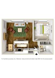  Floor Plan 1 Bedroom 1 Bath