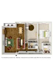  Floor Plan 2 Bedroom 2 Bath