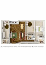  Floor Plan 3 Bedroom 2 1/2 Bath