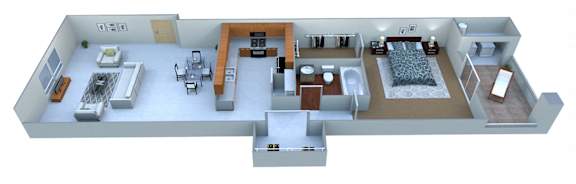 1B Floorplan at San Angelin Apartments, Mesa, AZ, 85206