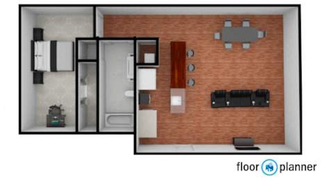  Floor Plan 116 E Dayton 1BR