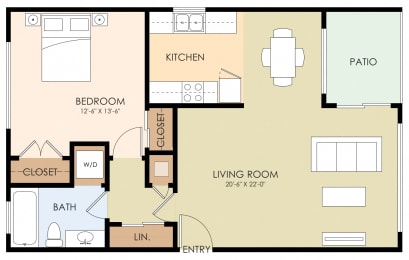  Floor Plan One Bedroom One Bath