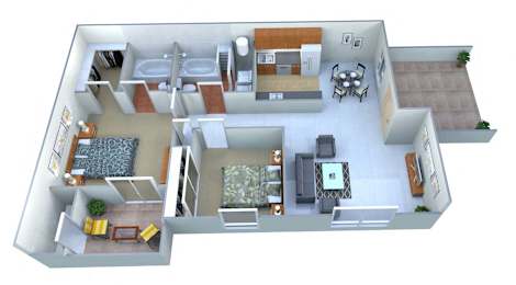 2 Bed Floorplan at San Bellino Apartments, Glendale, AZ