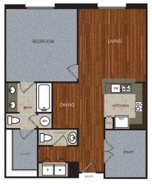 B3DP Floor Plan at Berkshire Riverview, Austin, TX, 78741