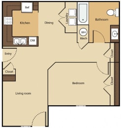 1 BED 1 BATH