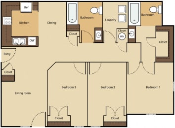 3 BED 2 BATH