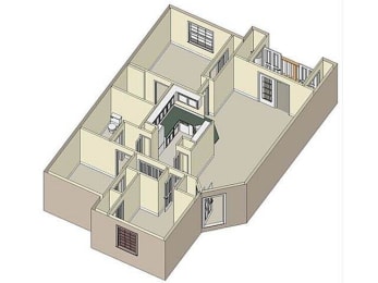  Floor Plan 3 Bedroom/2 Bath