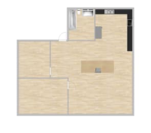  Floor Plan 2 Bedroom 1 Bathroom
