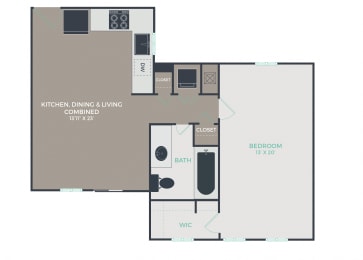 A4_1B1B_762 Floor Plan at Link Apartments® Mixson, North Charleston, South Carolina