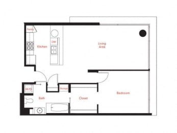 C-1 Floor Plan at Met Lofts, California, 90015