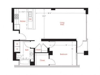 C-2 Floor Plan at Met Lofts, Los Angeles, CA, 90015