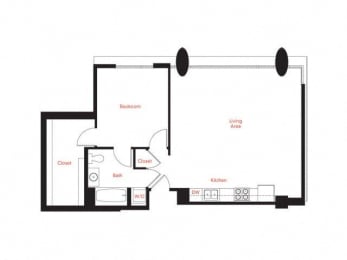 C-3 Floor Plan at Met Lofts, California