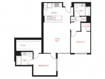 D-6 Floor Plan at Met Lofts, Los Angeles