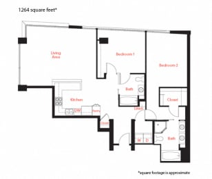 D-4b Floor Plan at Met Lofts, Los Angeles, 90015