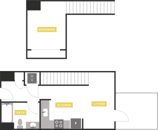Apartment Layout at The Martin Apartments, 2051 3rd Street
