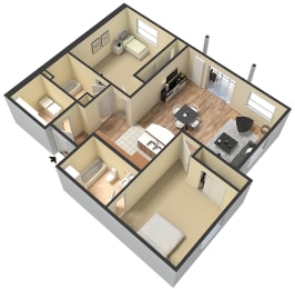 Floor Plan at Sidney Apartments in Sidney, Montana.