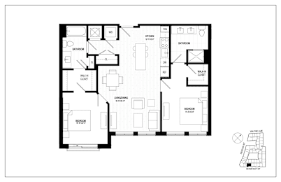 A floor plan of a house with a garage on the left and a basement on the right.