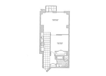  Floor Plan 1 Bedroom - 1 Bath | A13