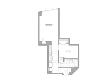  Floor Plan 1 Bedroom - 1 Bath | A04